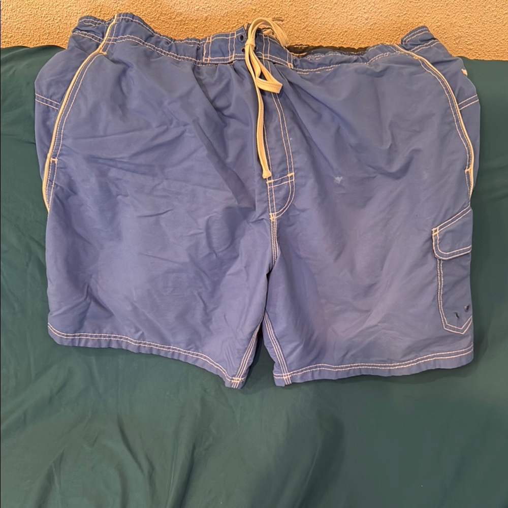 Speedo Blue Athletic Shorts with Elastic Waistband